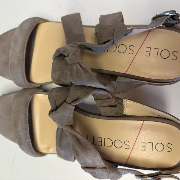 Sole Society Gray Suede Sandals - Picture 7 of 8
